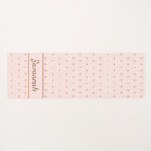 Rosa Rosa Golddotname Yogamatte (Rückseite (Horizontal))