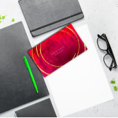 Rosa rosa Golden Foil Circles Visitenkarte