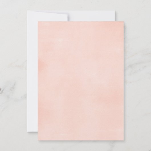 Rosa Rosa goldfarbene Blumengrün Aquarell Dankeskarte (Rückseite)