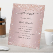 Rosa Rosa-Goldhochzeit Sockelschild (In Situ)