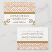 Rosa rosa Goldkarten für marokkanische Empfänge Begleitkarte (Vorne/Hinten)