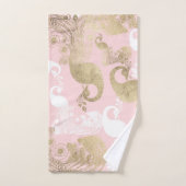 Rosa Rosa-Goldmedaille Badhandtuch Set (Handtuch)