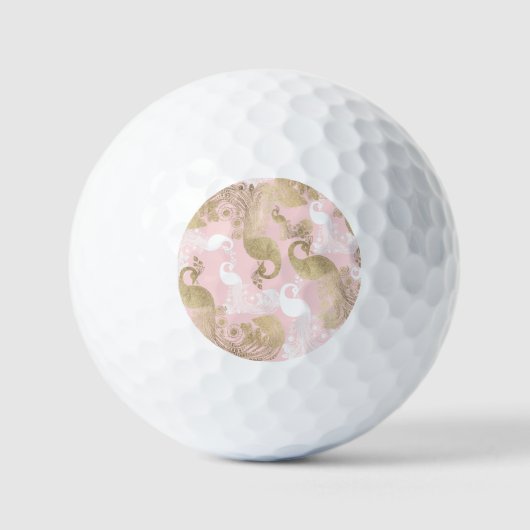 Rosa Rosa-Goldmedaille Golfball (Vorderseite)
