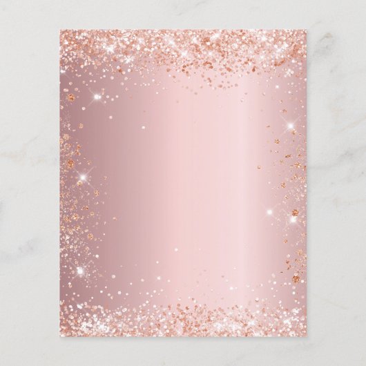 Rosa Rosa Goldmedaille Hochzeitsprogramm (Hinten)