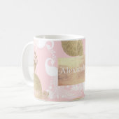 Rosa Rosa-Goldmedaille Kaffeetasse (Vorderseite Links)