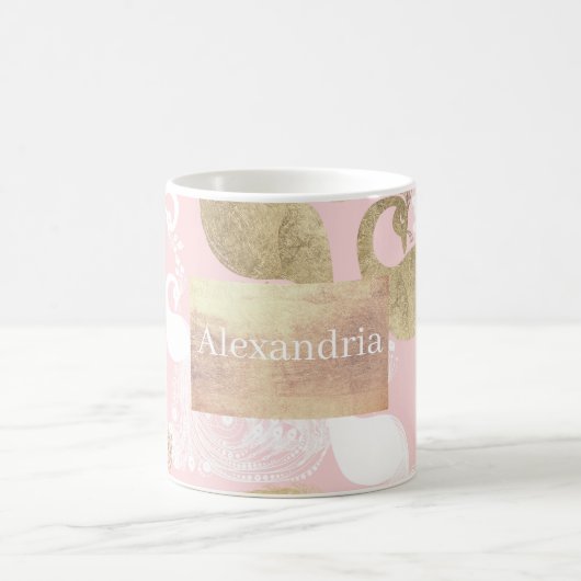 Rosa Rosa-Goldmedaille Kaffeetasse (Mittel)