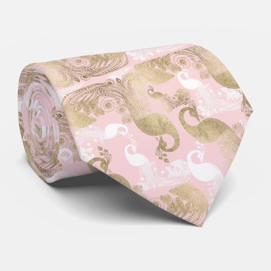 Rosa Rosa-Goldmedaille Krawatte (Gerollt)