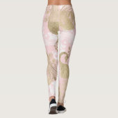 Rosa Rosa-Goldmedaille Leggings (Rückseite)