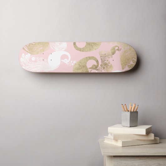 Rosa Rosa-Goldmedaille Skateboard (Wandkunst (Horz))