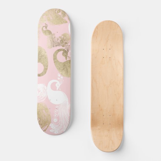 Rosa Rosa-Goldmedaille Skateboard (Vorderseite)