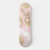 Rosa Rosa-Goldmedaille Skateboard (Vorderseite)