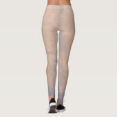 Rosa Rosa Grau Blau rustikal Leggings (Rückseite)