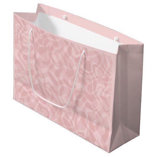 Rosa Rosa Große Geschenktüte (Vorderseite Schrägansicht)