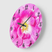 Rosa Rosa Große Wanduhr (Winkel)