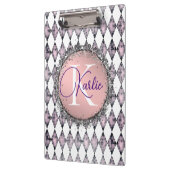 Rosa Rosa Harlequin Monogram Klemmbrett (Links)