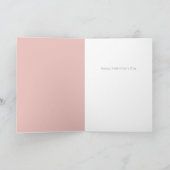 Rosa Rosa Herz I Liebe Sie Valentinstag Karte (Innenseite)