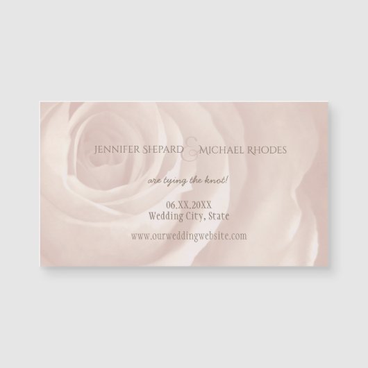 Rosa Rosa-Hochzeit Save the Date Magnetkarte (Vorderseite)