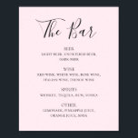 Rosa-Rosa-Hochzeitsgetränke-Bar Poster<br><div class="desc">Blush rosa Drehbuch Hochzeit Drinks Bar Menü Poster. Geeignet zum Geburtstag,  Jubiläum und jedes andere Party. Bitte kontaktieren Sie mich,  wenn Sie weitere Informationen benötigen.</div>