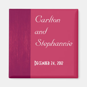 Rosa/rosa Holzkörner Hochzeitsmagnet Magnet