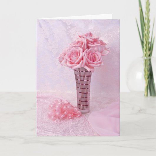 Rosa Rosa III Feiertagskarte (Vorderseite)