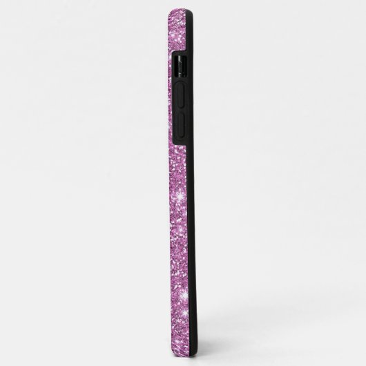 Rosa Rosa Imitat Glamour Glitzer Case-Mate iPhone Hülle (Hinten/Links)