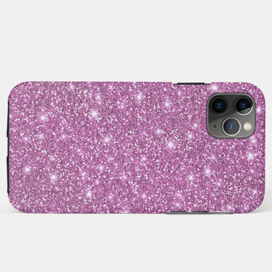 Rosa Rosa Imitat Glamour Glitzer Case-Mate iPhone Hülle (Rückseite (Horizontal))