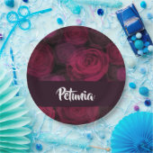 Rosa Rosa-individuelle Name Pappteller (Party)