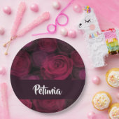 Rosa Rosa-individuelle Name Pappteller (Party)