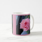 Rosa Rosa Kaffeetasse (VorderseiteRechts)