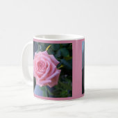 Rosa Rosa Kaffeetasse (Vorderseite Links)