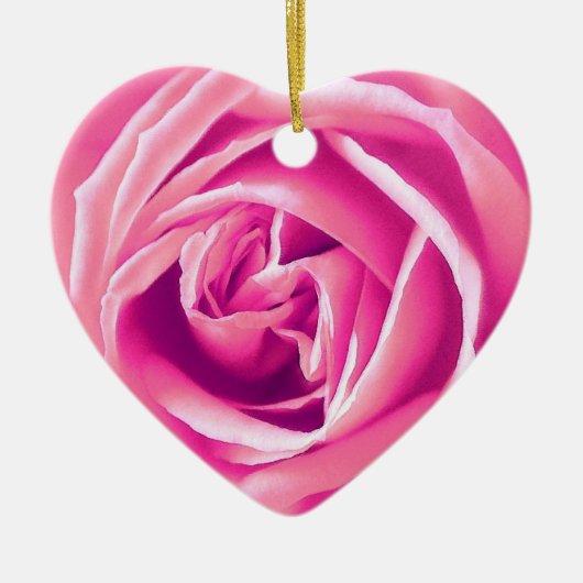 Rosa Rosa Keramik Ornament (Vorne)
