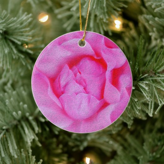 Rosa Rosa Keramik Ornament (Baum)