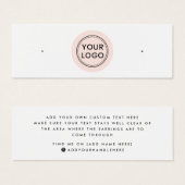 Rosa Rosa-Kreis Logo-Stift Ohrring-Display-Karte (Vorne & Hinten)