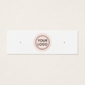 Rosa Rosa-Kreis Logo-Stift Ohrring-Display-Karte (Vorderseite)