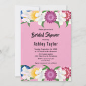 Rosa Rosa Land Modernes Brautparty Einladung (Vorderseite)