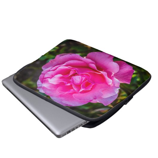 Rosa Rosa Laptopschutzhülle (Vorne Knopf)