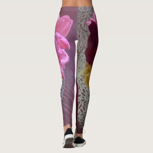 Rosa Rosa Leggings (Rückseite)