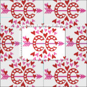 Rosa rosa-Liebe-Motive für Cross Country Stoff (Kachel)