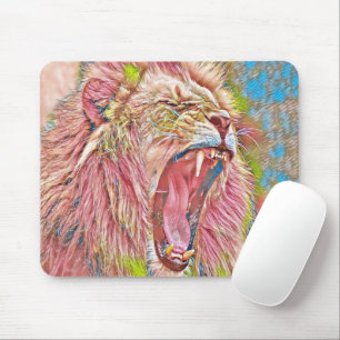 Rosa-Rosa-Löwe Mousepad