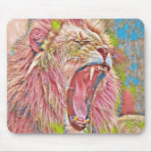 Rosa-Rosa-Löwe Mousepad (Vorne)