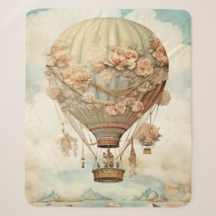 Rosa rosa Luftballon Pastell Teal viktorianisches Sherpadecke
