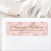 Rosa-Rosa-Marmorkalligraphie-Script-Adresse (Insitu)