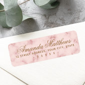 Rosa-Rosa-Marmorkalligraphie-Script-Adresse