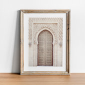 Rosa Rosa Marokkanische Tür Terracotta Poster