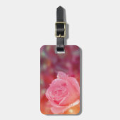 Rosa Rosa mit Morgendämmerung Gepäckanhänger (Vorderseite vertikal)