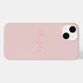Rosa Rosa mit Name iPhone 14 Case-Mate iPhone Hülle (Rückseite (Horizontal))