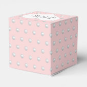 Rosa Rosa mit Perlen Geschenkschachtel (Rückseite)