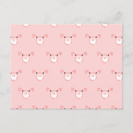 rosa, rosa, mit seitlichem Abstand wiederholtes Mu Postkarte