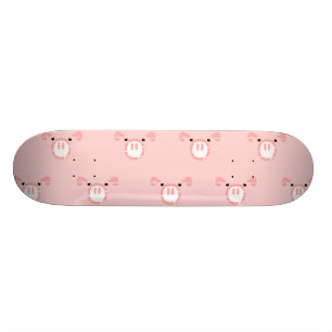 rosa, rosa, mit seitlichem Abstand wiederholtes Mu Skateboard