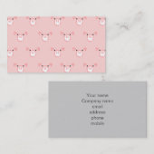 rosa, rosa, mit seitlichem Abstand wiederholtes Mu Visitenkarte (Vorne/Hinten)